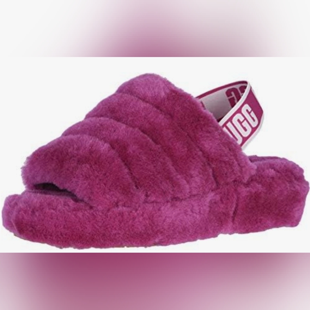 UGG Fluff Yeah Flatform Slide Sandals Size 8 Like New MSRP $110
